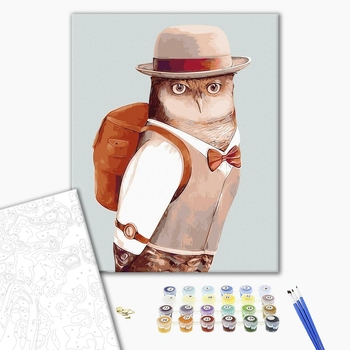 Картина по номерам Тварини, птахи та риби - Солідний пугач