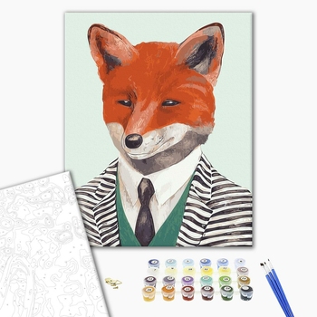 Картина по номерам Тварини, птахи та риби - Містер Лис