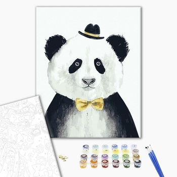 Картина по номерам Тварини, птахи та риби - Містер Панда