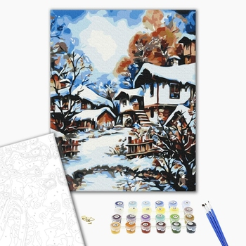 Картина по номерам Природа - Зима за містом