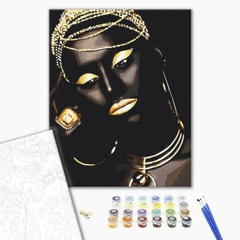 Картина по номерам із золотою фарбою - Краса в золоті