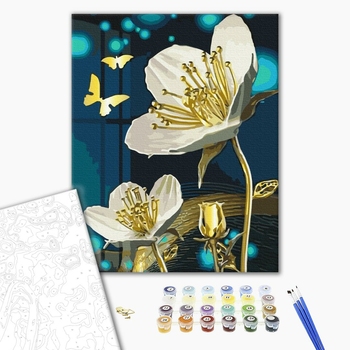 Картина по номерам із золотою фарбою - Природа в металіках