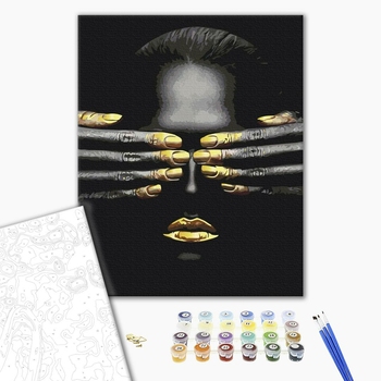 Картина по номерам із золотою фарбою - Під покровом золота