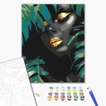 Картина по номерам із золотою фарбою - Золото природи