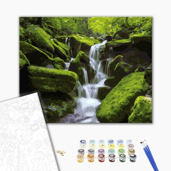Картина по номерам Природа - Прозорий водоспад