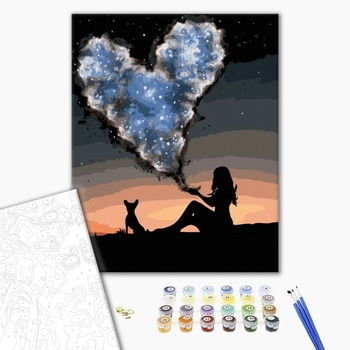 Картина по номерам Абстракції - Серце ночі