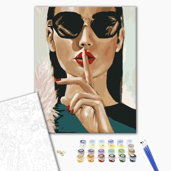 Картина по номерам Люди на картинах - Тссс..Поцілунок