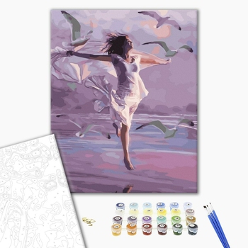 Картина по номерам Люди на картинах - Ластівки в руках