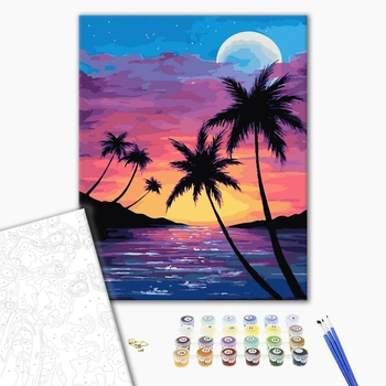 Картина по номерам Природа - Місяць Маямі