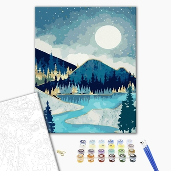 Картина по номерам Пейзажі - Пейзаж срібла