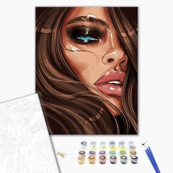 Картина по номерам Люди на картинах - Дівчина зі Smoky eyes