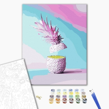 Картина по номерам Поп Арт - Частинка ананаса