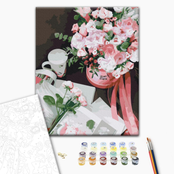 Картина по номерам Квіти - Корзинка квітів