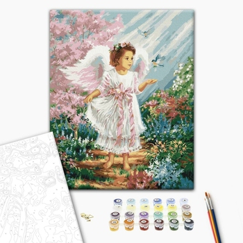 Картина по номерам Діти та ангели - Ангелятко