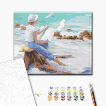 Картина по номерам Люди на картинах - Морський нарис