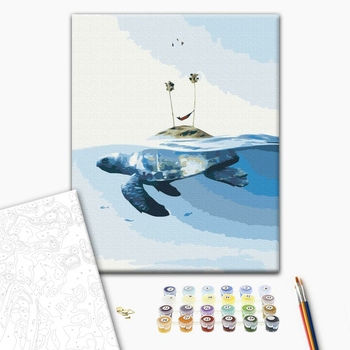 Картина по номерам Абстракції - Черепаший острів