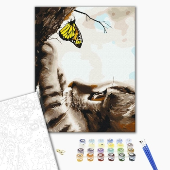 Картина по номерам Абстракції - Гра з метеликом