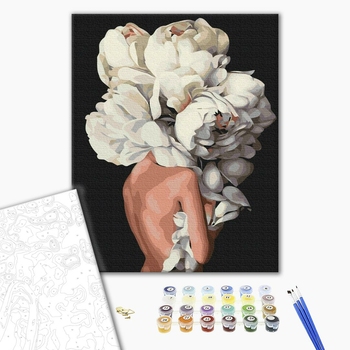 Картина по номерам Абстракції - Жіночні піони