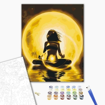 Картина по номерам Абстракції - Жінка в місячному світлі