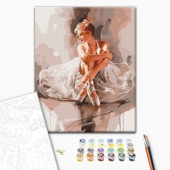 Картина по номерам Абстракції - Балерина в хмаринці ніжності