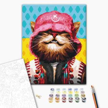 Картина по номерам Тварини, птахи та риби - Котик Kalush ©Маріанна Пащук