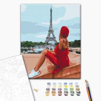 Картина по номерам Люди на картинах - Красуня в Парижі