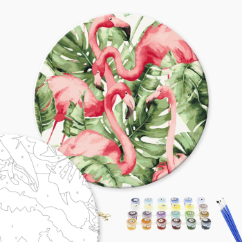Фламінго в тропіках (Розмір M)