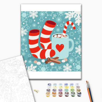 Картина по номерам Картины 40x40 - Зимовий настрій