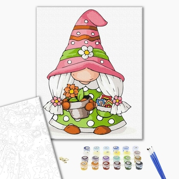 Картина по номерам Картины 40x40 - Садовий гном