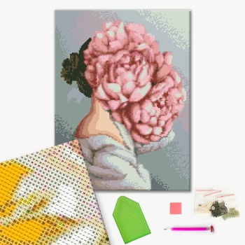 Алмазная мозаика 40x30 - Загадка піонів