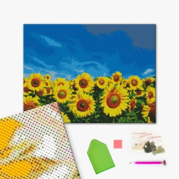 Алмазна мозаїка 40х50 - Соняшникове поле