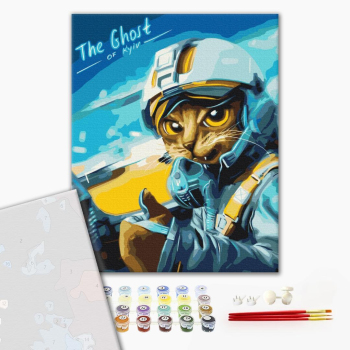 Картина по номерам Преміум картини - Котик Привид Києва ©Маріанна Пащук