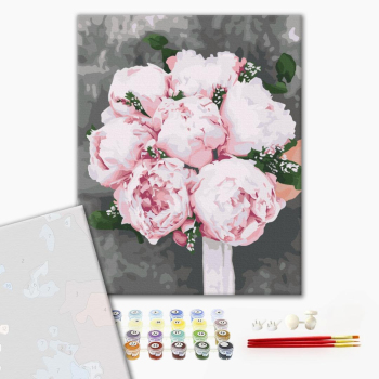Картина по номерам Преміум картини - Піони для нареченої