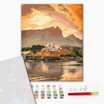 Уютный закат в Норвегии