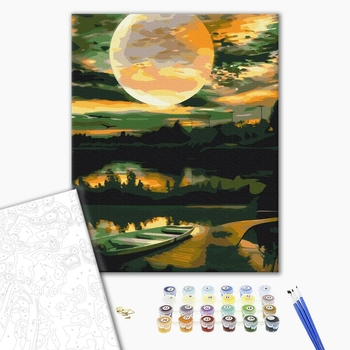Картина по номерам Пейзажі - Місяць на гачку