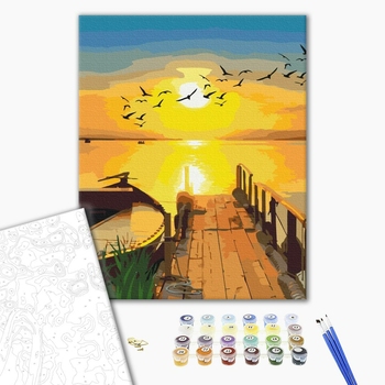 Картина по номерам Пейзажі - Сонце в заливі