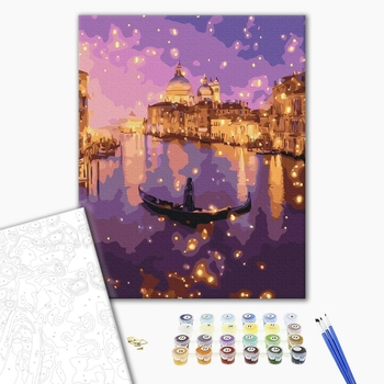 Картина по номерам Пейзажі - Пурпурова Венеція