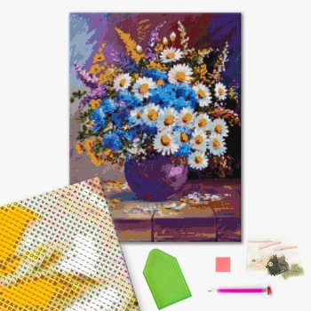 Алмазна мозаїка 40х50 - Волошковий букет