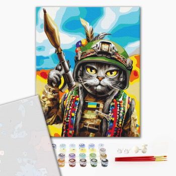 Картина по номерам Преміум картини - Котик Гуцул ©Маріанна Пащук