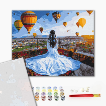 Картина по номерам Преміум картини - Мрійниця в Каппадокії