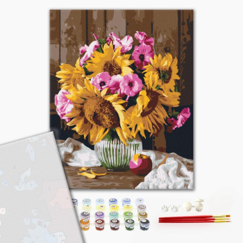 Картина по номерам Преміум картини - Дачний букет