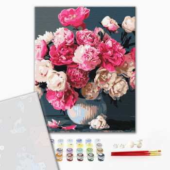Картина по номерам Преміум картини - Букет рожевих радостей