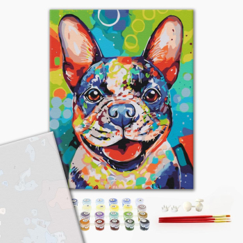 Картина по номерам Преміум картини - Яскравий пес