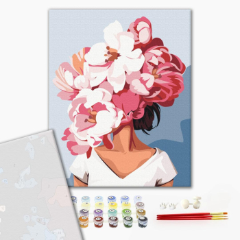 Картина по номерам Преміум картини - Піони в блакиті