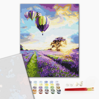 Картина по номерам Преміум картини - Політ над лавандовим полем