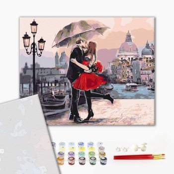 Картина по номерам Преміум картини - Пара в Венеції