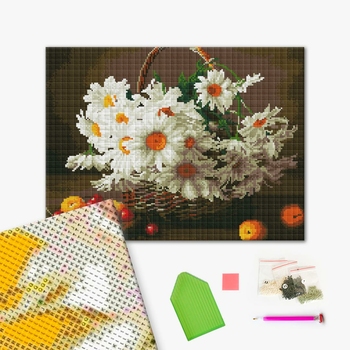 Алмазна мозаїка 40х50 - Польові ромашки