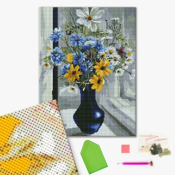 Алмазна мозаїка 40х50 - Букет польових квітів