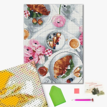 Алмазна мозаїка 40х50 - Сніданок по-французьки