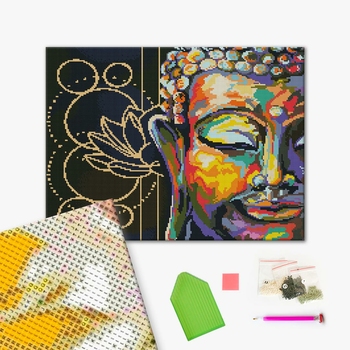 Алмазна мозаїка 40х50 - Символіка Будди